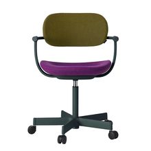 [ 公式ストアモデル ・ 組立式 ] バーテブラ03 ( vertebra03 ) 5本脚 KG825KCG2423C 本体 : G1 / ダークグリーン ナイロン双輪キャスター KC張地コンビ張り 座 : 24 / Iris×背 : 23 / Fern ]