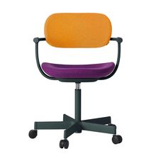 [ 公式ストアモデル ・ 組立式 ] バーテブラ03 ( vertebra03 ) 5本脚 KG825KCG2404C 本体 : G1 / ダークグリーン ナイロン双輪キャスター KC張地コンビ張り 座 : 24 / Iris×背 : 4 / Zest ]