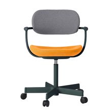 [ 公式ストアモデル ・ 組立式 ] バーテブラ03 ( vertebra03 ) 5本脚 KG825KCG0412C 本体 : G1 / ダークグリーン ナイロン双輪キャスター KC張地コンビ張り 座 : 4 / Zest×背 : 12 / Mineral ]