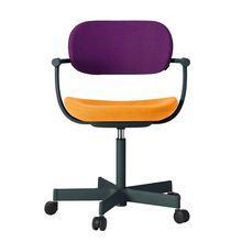 [ 公式ストアモデル ・ 組立式 ] バーテブラ03 ( vertebra03 ) 5本脚 KG825KCG0424C 本体 : G1 / ダークグリーン ナイロン双輪キャスター KC張地コンビ張り 座 : 4 / Zest×背 : 24 / Iris ]