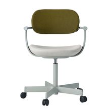 [ 公式ストアモデル ・ 組立式 ] バーテブラ03 ( vertebra03 ) 5本脚 KG825KCL0223C 本体 : L4 / ペールオリーブ ナイロン双輪キャスター KC張地コンビ張り 座 : 2 / Gravel×背 : 23 / Fern ]