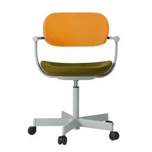 [ 公式ストアモデル ・ 組立式 ] バーテブラ03 ( vertebra03 ) 5本脚 KG825KCL2304C 本体 : L4 / ペールオリーブ ナイロン双輪キャスター KC張地コンビ張り 座 : 23 / Fern×背 : 4 / Zest ]