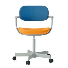 [ 公式ストアモデル ・ 組立式 ] バーテブラ03 ( vertebra03 ) 5本脚 KG825KCL0410C 本体 : L4 / ペールオリーブ ナイロン双輪キャスター KC張地コンビ張り 座 : 4 / Zest×背 : 10 / Ocean ]