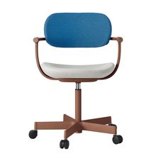 [ 公式ストアモデル ・ 組立式 ] バーテブラ03 ( vertebra03 ) 5本脚 KG825KCM1F0210C 本体 : F2 / チェスナットブラウン 抵抗付ウレタン双輪キャスター KC張地コンビ張り 座 : 2 / Gravel×背 : 10 / Ocean ]