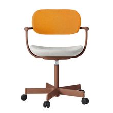 [ 公式ストアモデル ・ 組立式 ] バーテブラ03 ( vertebra03 ) 5本脚 KG825KCM1F0204C 本体 : F2 / チェスナットブラウン 抵抗付ウレタン双輪キャスター KC張地コンビ張り 座 : 2 / Gravel×背 : 4 / Zest ]