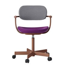 [ 公式ストアモデル ・ 組立式 ] バーテブラ03 ( vertebra03 ) 5本脚 KG825KCM1F2412C 本体 : F2 / チェスナットブラウン 抵抗付ウレタン双輪キャスター KC張地コンビ張り 座 : 24 / Iris×背 : 12 / Mineral ]