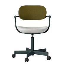 [ 公式ストアモデル ・ 組立式 ] バーテブラ03 ( vertebra03 ) 5本脚 KG825KCM1G0223C 本体 : G1 / ダークグリーン 抵抗付ウレタン双輪キャスター KC張地コンビ張り 座 : 2 / Gravel×背 : 23 / Fern ]