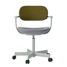 [ 公式ストアモデル ・ 組立式 ] バーテブラ03 ( vertebra03 ) 5本脚 KG825KCM1L1223C 本体 : L4 / ペールオリーブ 抵抗付ウレタン双輪キャスター KC張地コンビ張り 座 : 12 / Mineral×背 : 23 / Fern ]