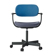 [ 公式ストアモデル ・ 組立式 ] バーテブラ03 ( vertebra03 ) 5本脚 KG825KCM1T1410C 本体 : T1 / ブラックT 抵抗付ウレタン双輪キャスター KC張地コンビ張り 座 : 14 / Granite×背 : 10 / Ocean ]