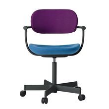 [ 公式ストアモデル ・ 組立式 ] バーテブラ03 ( vertebra03 ) 5本脚 KG825KCT1024C 本体 : T1 / ブラックT ナイロン双輪キャスター KC張地コンビ張り 座 : 10 / Ocean×背 : 24 / Iris ]