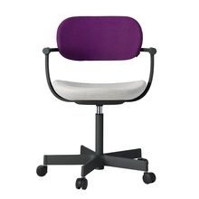 [ 公式ストアモデル ・ 組立式 ] バーテブラ03 ( vertebra03 ) 5本脚 KG825KCT0224C 本体 : T1 / ブラックT ナイロン双輪キャスター KC張地コンビ張り 座 : 2 / Gravel×背 : 24 / Iris ]