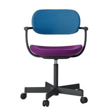 [ 公式ストアモデル ・ 組立式 ] バーテブラ03 ( vertebra03 ) 5本脚 KG825KCT2410C 本体 : T1 / ブラックT ナイロン双輪キャスター KC張地コンビ張り 座 : 24 / Iris×背 : 10 / Ocean ]