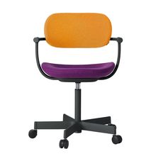 [ 公式ストアモデル ・ 組立式 ] バーテブラ03 ( vertebra03 ) 5本脚 KG825KCT2404C 本体 : T1 / ブラックT ナイロン双輪キャスター KC張地コンビ張り 座 : 24 / Iris×背 : 4 / Zest ]