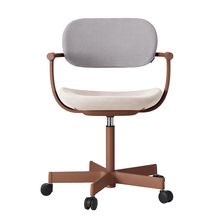 ［ 公式ストアモデル ・ 組立式 ] バーテブラ03 （vertebra03） 5本脚 KG825KSF1314C 本体 :  F2 / チェスナットブラウン ナイロン双輪キャスター ［ KS張地コンビ張り 座 : 13 / Grain×背 : 14 / Foil ]