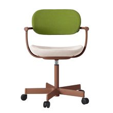 ［ 公式ストアモデル ・ 組立式 ] バーテブラ03 （vertebra03） 5本脚 KG825KSF1308C 本体 :  F2 / チェスナットブラウン ナイロン双輪キャスター ［ KS張地コンビ張り 座 : 13 / Grain×背 : 8 / Basil ]