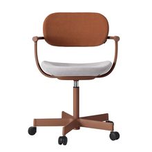 ［ 公式ストアモデル ・ 組立式 ] バーテブラ03 （vertebra03） 5本脚 KG825KSF1411C 本体 :  F2 / チェスナットブラウン ナイロン双輪キャスター ［ KS張地コンビ張り 座 : 14 / Foil×背 : 11 / Penny ]