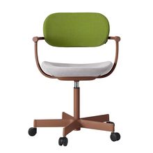 ［ 公式ストアモデル ・ 組立式 ] バーテブラ03 （vertebra03） 5本脚 KG825KSF1408C 本体 :  F2 / チェスナットブラウン ナイロン双輪キャスター ［ KS張地コンビ張り 座 : 14 / Foil×背 : 8 / Basil ]