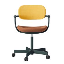 ［ 公式ストアモデル ・ 組立式 ] バーテブラ03 （vertebra03） 5本脚 KG825KSG1104C 本体 :  G1 / ダークグリーン ナイロン双輪キャスター ［ KS張地コンビ張り 座 : 11 / Penny×背 : 4 / Mustard ]