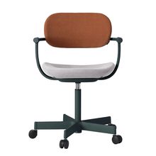 ［ 公式ストアモデル ・ 組立式 ] バーテブラ03 （vertebra03） 5本脚 KG825KSG1411C 本体 :  G1 / ダークグリーン ナイロン双輪キャスター ［ KS張地コンビ張り 座 : 14 / Foil×背 : 11 / Penny ]