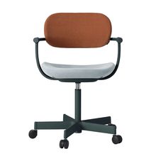 ［ 公式ストアモデル ・ 組立式 ] バーテブラ03 （vertebra03） 5本脚 KG825KSG0511C 本体 :  G1 / ダークグリーン ナイロン双輪キャスター ［ KS張地コンビ張り 座 : 5 / Sea Breeze×背 : 11 / Penny ]