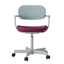 ［ 公式ストアモデル ・ 組立式 ] バーテブラ03 （vertebra03） 5本脚 KG825KSL1005C 本体 :  L4 / ペールオリーブ ナイロン双輪キャスター ［ KS張地コンビ張り 座 : 10 / Cranberry×背 : 5 / Sea Breeze ]