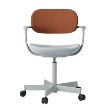 ［ 公式ストアモデル ・ 組立式 ] バーテブラ03 （vertebra03） 5本脚 KG825KSL0511C 本体 :  L4 / ペールオリーブ ナイロン双輪キャスター ［ KS張地コンビ張り 座 : 5 / Sea Breeze×背 : 11 / Penny ]