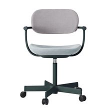 ［ 公式ストアモデル ・ 組立式 ] バーテブラ03 （vertebra03） 5本脚 KG825KSM1G0514C 本体 :  G1 / ダークグリーン　抵抗付ウレタン双輪キャスター ［ KS張地コンビ張り 座 : 5 / Sea Breeze×背 : 14 / Foil ]