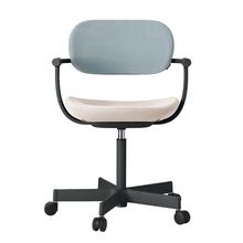 ［ 公式ストアモデル ・ 組立式 ] バーテブラ03 （vertebra03） 5本脚 KG825KST1305C 本体 :  T1 / ブラックT ナイロン双輪キャスター ［ KS張地コンビ張り 座 : 13 / Grain×背 : 5 / Sea Breeze ]