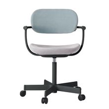 ［ 公式ストアモデル ・ 組立式 ] バーテブラ03 （vertebra03） 5本脚 KG825KST1405C 本体 :  T1 / ブラックT ナイロン双輪キャスター ［ KS張地コンビ張り 座 : 14 / Foil×背 : 5 / Sea Breeze ]