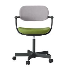 ［ 公式ストアモデル ・ 組立式 ] バーテブラ03 （vertebra03） 5本脚 KG825KST0814C 本体 :  T1 / ブラックT ナイロン双輪キャスター ［ KS張地コンビ張り 座 : 8 / Basil×背 : 14 / Foil ]