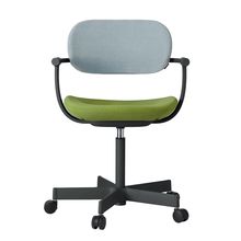 ［ 公式ストアモデル ・ 組立式 ] バーテブラ03 （vertebra03） 5本脚 KG825KST0805C 本体 :  T1 / ブラックT ナイロン双輪キャスター ［ KS張地コンビ張り 座 : 8 / Basil×背 : 5 / Sea Breeze ]