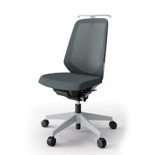 ノートチェア  KJ-150JVH-GNW2 ハイバック  樹脂脚  肘なし  ランバーサポート付  ハンガー付  抗ウイルス加工 プレーンメッシュバック ナイロン双輪キャスター ［GN×オフブラック］