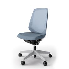 ノートチェア  KJ-150JE-GNB4 ハイバック / 樹脂脚 / ランバーサポート / テクスチャードメッシュ ナイロン双輪キャスター ［GN×ダックブルー］