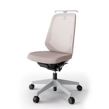 ノートチェア  KJ-150JEH-GNF6 ハイバック / 樹脂脚 / ランバーサポート / ハンガー / テクスチャードメッシュ ナイロン双輪キャスター ［GN×グレイッシュブラウン］