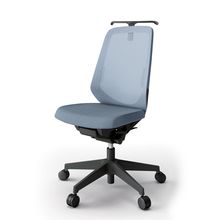 ノートチェア  KJ-150JEH-T1B4 ハイバック / 樹脂脚 / ランバーサポート / ハンガー / テクスチャードメッシュ ナイロン双輪キャスター ［T1×ダックブルー］