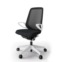 ノートチェア  KJ-156JVM-W9T1 ハイバック  樹脂脚  ループ肘  ランバーサポート付 抗ウイルス加工 プレーンメッシュバック ［W9×ブラックＴ］抵抗付ウレタン双輪キャスター