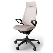 ノートチェア  KJ-156JEE-T1F6 エクストラハイバック / 樹脂脚 / ループ肘 / ランバーサポート / テクスチャードメッシュ ナイロン双輪キャスター ［T1×グレイッシュブラウン］