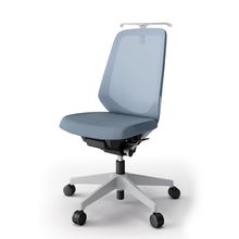 ノートチェア  KJ-170JEH-GNB4 ハイバック / 樹脂脚 / ハンガー / テクスチャードメッシュ ナイロン双輪キャスター ［GN×ダックブルー］