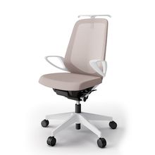 ノートチェア  KJ-176JVHM-W9Y3 ハイバック  樹脂脚  ループ肘  ランバーサポートなし  ハンガー付  抗ウイルス加工 プレーンメッシュバック ［W9×サンドイエロー］抵抗付ウレタン双輪キャスター