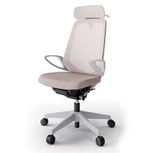 ノートチェア  KJ-156JEX-GNF6 エクストラハイバック / 樹脂脚 / ループ肘 / ランバーサポート / ハンガー / テクスチャードメッシュ ナイロン双輪キャスター ［GN×グレイッシュブラウン］