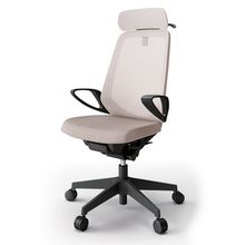 ノートチェア  KJ-156JEX-T1F6 エクストラハイバック / 樹脂脚 / ループ肘 / ランバーサポート / ハンガー / テクスチャードメッシュ ナイロン双輪キャスター ［T1×グレイッシュブラウン］