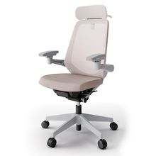 ノートチェア  KJ-177JEX2GNF6 エクストラハイバック / 樹脂脚 / アジャスタブル肘 / ハンガー / テクスチャードメッシュ ナイロン双輪キャスター ［GN×グレイッシュブラウン］