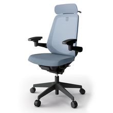 ノートチェア  KJ-157JEX2T1B4 エクストラハイバック / 樹脂脚 / アジャスタブル肘 / ランバーサポート / ハンガー / テクスチャードメッシュ ナイロン双輪キャスター ［T1×ダックブルー］