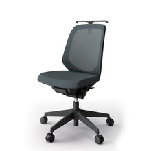 ノートチェア  KJ-180JVH-T1W2 ローバック  樹脂脚  肘なし  ランバーサポートなし  ハンガー付  抗ウイルス加工 プレーンメッシュバック ナイロン双輪キャスター ［T1×オフブラック］