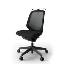 ノートチェア  KJ-160JVHM-T1T1 ローバック / 樹脂脚 / 肘なし / ランバーサポート付 / ハンガー付 / 抗ウイルス加工 プレーンメッシュ 抵抗付ウレタン双輪キャスター