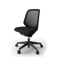 ノートチェア  KJ-160JVM-T1T1 ローバック  樹脂脚  肘なし  ランバーサポート付 抗ウイルス加工 プレーンメッシュバック ［T1×ブラックＴ］抵抗付ウレタン双輪キャスター