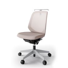 ノートチェア  KJ-180JEH-GNF6 ローバック / 樹脂脚 / ハンガー / テクスチャードメッシュ ナイロン双輪キャスター ［GN×グレイッシュブラウン］