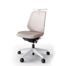 ノートチェア  KJ-180JEH-W9F6 ローバック / 樹脂脚 / ハンガー / テクスチャードメッシュ ナイロン双輪キャスター ［W9×グレイッシュブラウン］