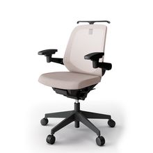 ノートチェア  KJ-187JEH2T1F6 ローバック / 樹脂脚 / アジャスタブル肘 / ハンガー / テクスチャードメッシュ ナイロン双輪キャスター ［T1×グレイッシュブラウン］